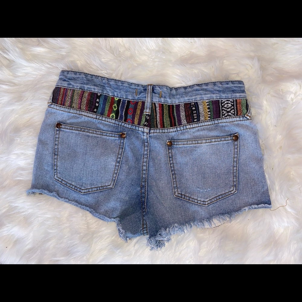 Free people colorful patterned jean shorts - Picture 4 of 6